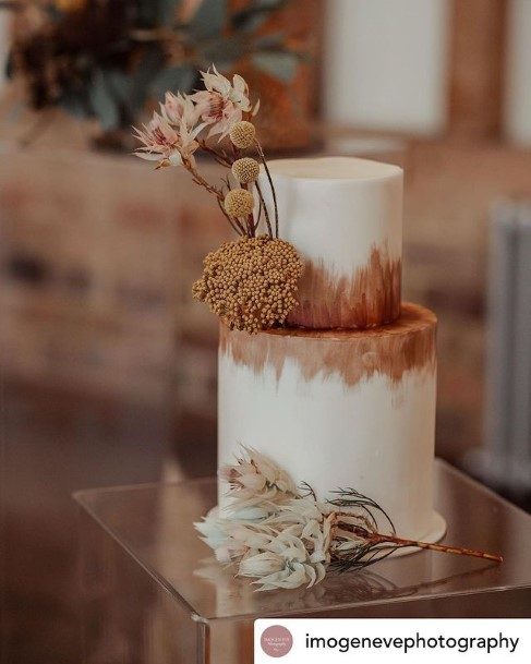 2 Tier Wedding Cake Rustic Boho