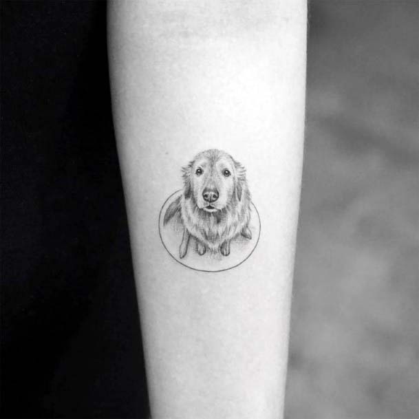 3D Cute Small Dog Tattoo Womens Hands