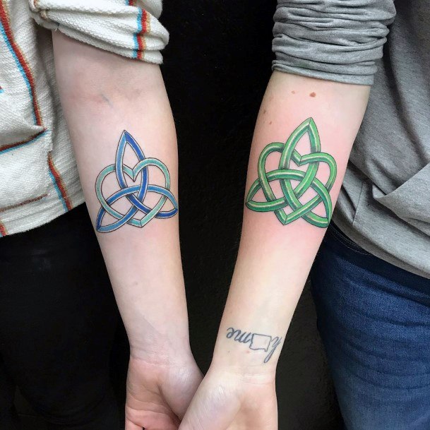 3D Geometric Rope Art Sister Tattoo Women