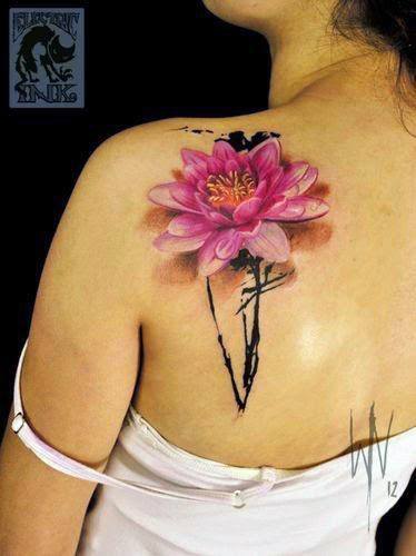 3D Lotus Tattoo For Women