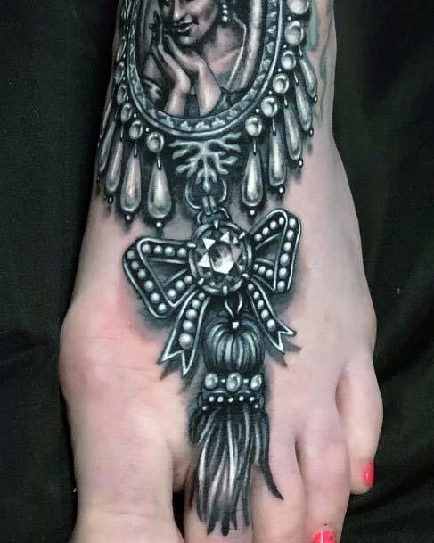 3D Tattoo Womens Foot