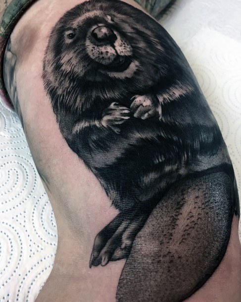 3d Beaver Tattoo Designs For Women