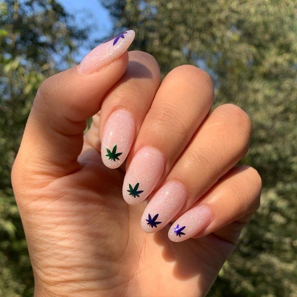 Top 100 Best 420 Nail Designs For Women Marijuana Fingernail Ideas