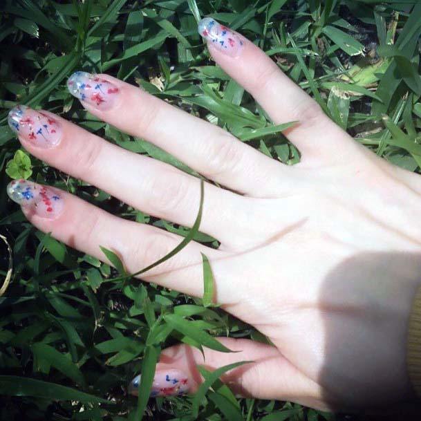 4th Of July Nails Transparent