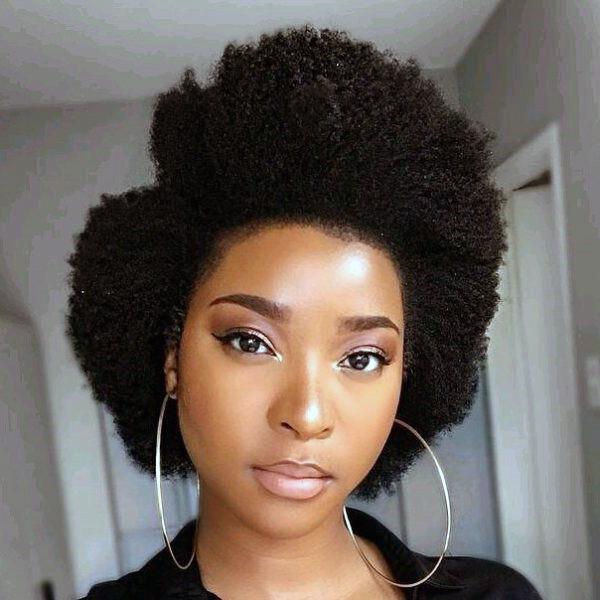 70s Inspired Afro Short Natural Hairstyles For Black Women