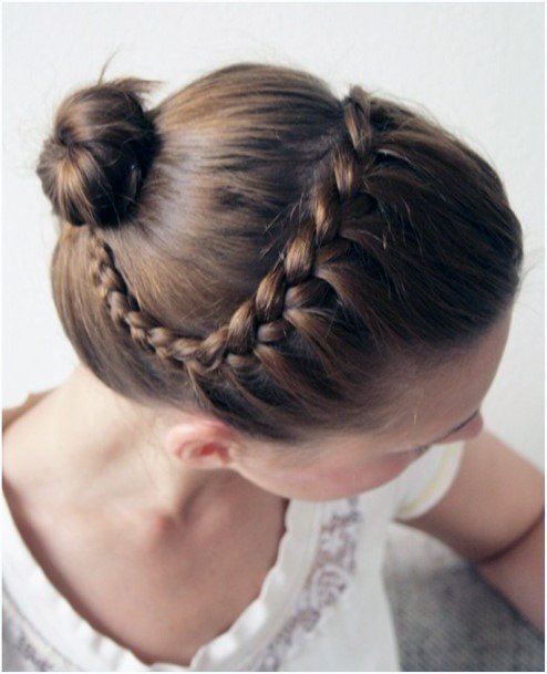 Braided Hairstyles Cute Bun Updos For Women