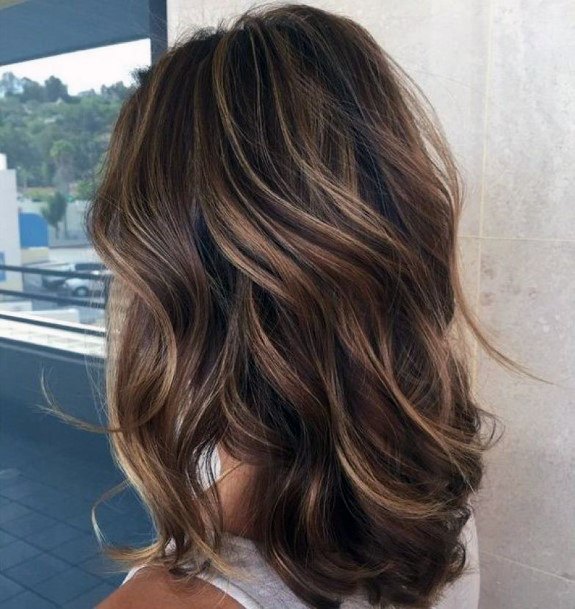 Brown Hair With Caramel Highlights