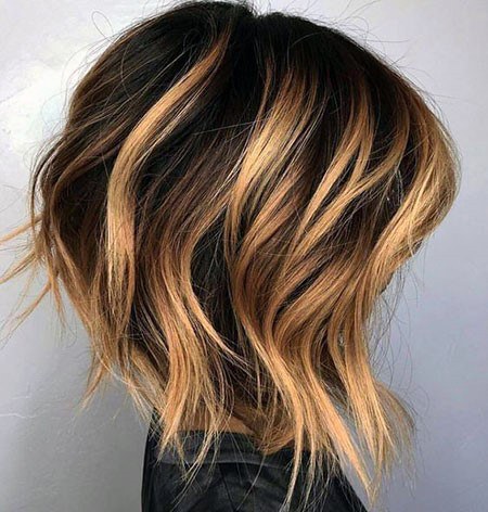 Brunette Balayage Short Hair