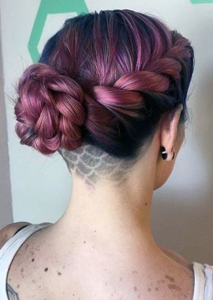 Shaved Updo Hairstyle For Women