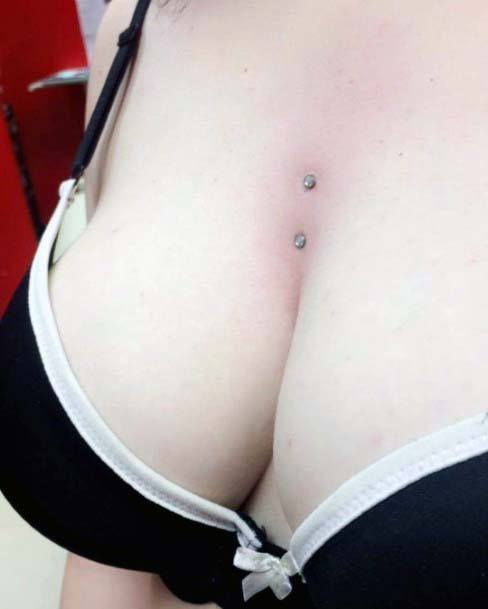 Unique Sweet Double Vertical Sternum Dermal Ideas For Women