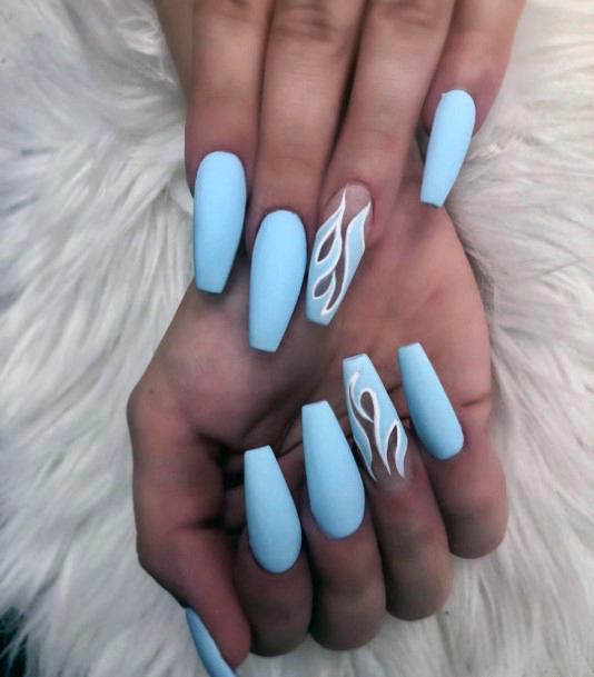 Ablaze Bright Blue Nail Accent For Women