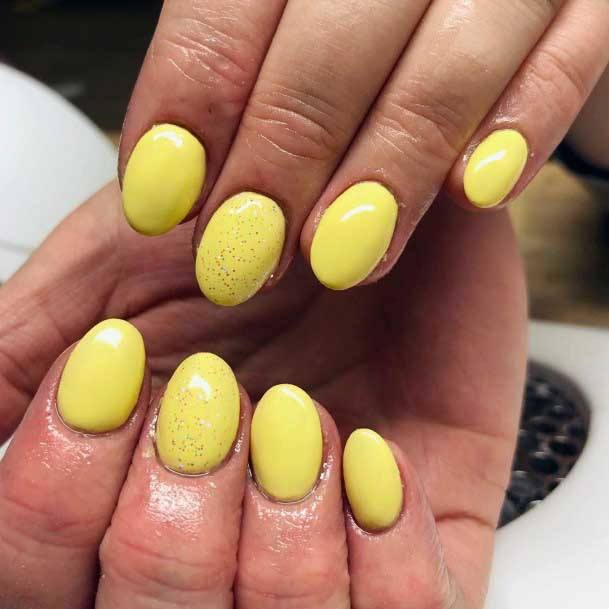 Ablaze Yellow Colored Nails For Women