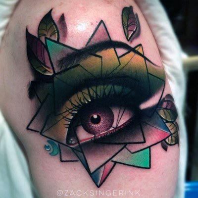 Abstract Art Eye Tattoo Women