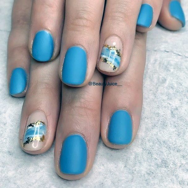 Top 80 Best Blue Water Nail Ideas For Women - H2O Manicure Designs