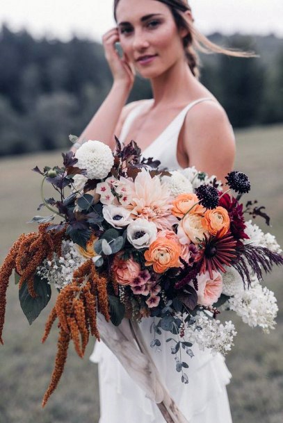 Abundant Boho Wedding Flower Bouquet