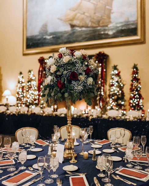 Abundant Christmas Flowers Wedding