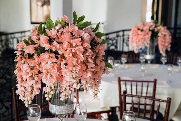 Abundant Orange Flowers Elegant Wedding Decor