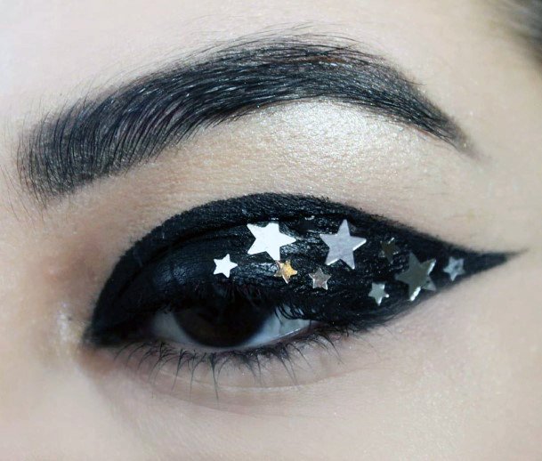 Abundant Stars On Black Eyeshadow Women