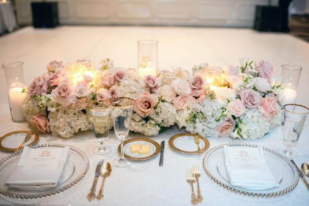 Abundant White Rose Flowers Spring Wedding