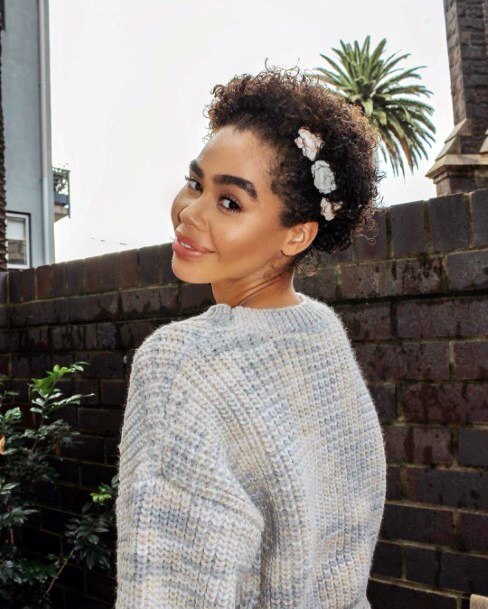 Accessorised Short Curly Hairstyles For Black Women