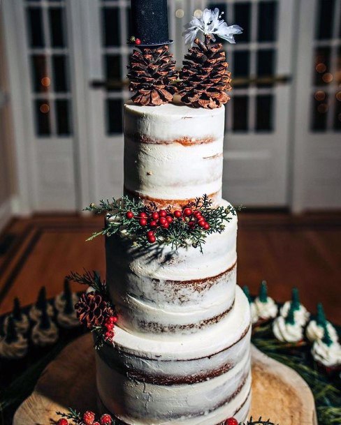 Acorned Rustic Wedding Cake