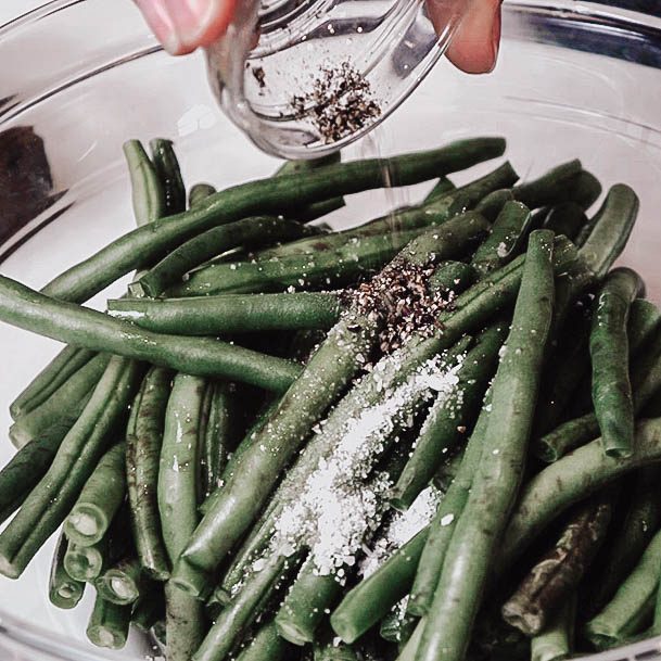 Adding Pepper Lemon Roasted Green Beans With Walnut Recipe