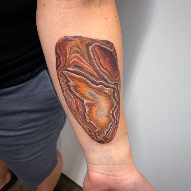 Adorable Agate Tattoo Designs For Women Rock