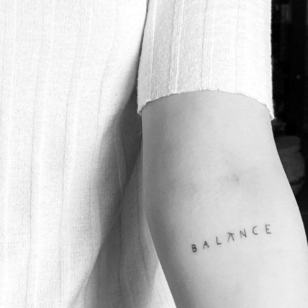 Adorable Balance Tattoo Designs For Women