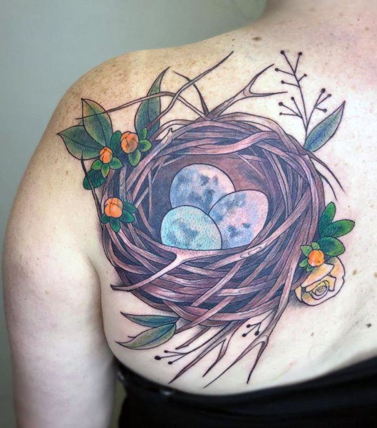 Adorable Birds Nest Tattoo Designs For Women