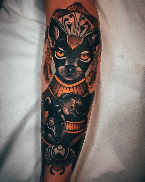 Adorable Black Cat Tattoo Designs For Women