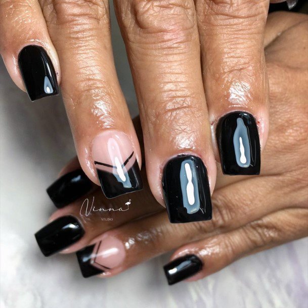 Adorable Black Dress Nail Designs For Women