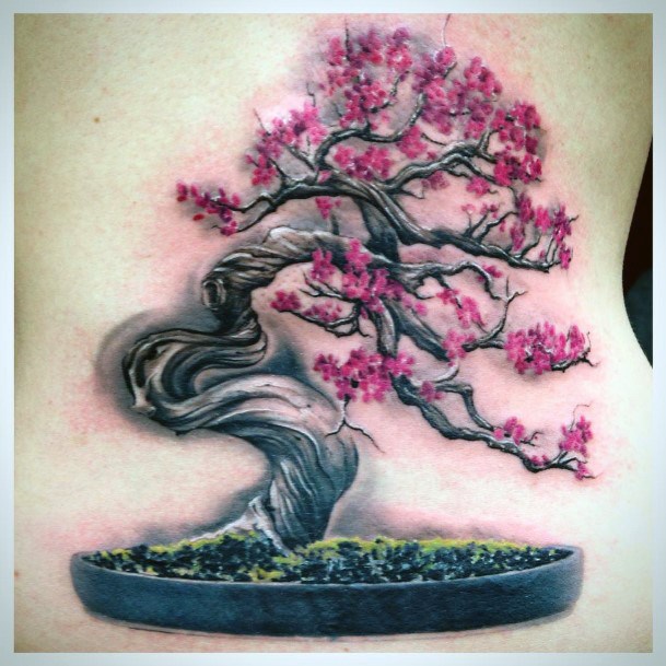 Adorable Bonsai Tattoo Designs For Women