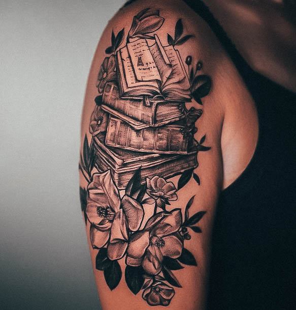 Top 100 Best Book Tattoos For Women - Reading Design Ideas