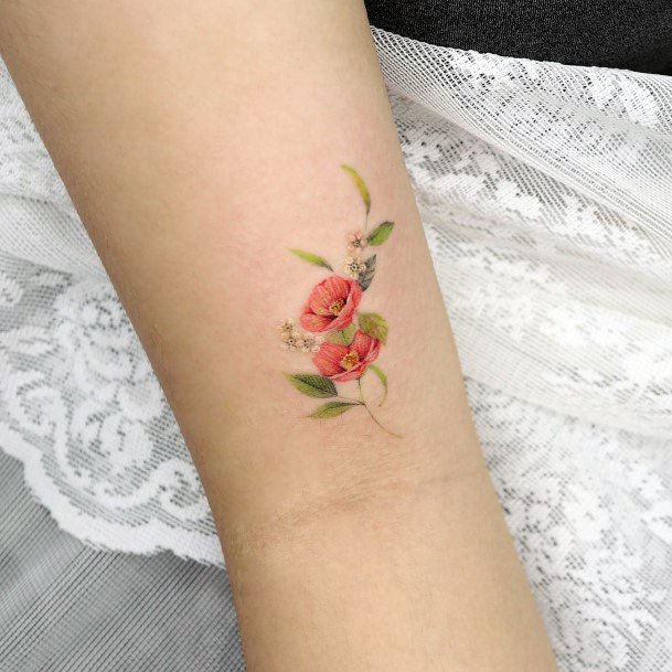 Adorable Camellia Tattoo Designs For Women