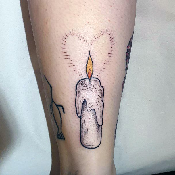 Adorable Candle Tattoo Designs For Women