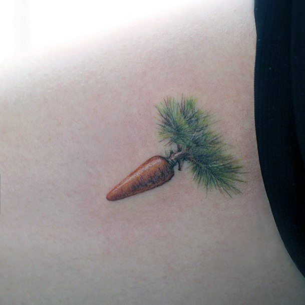 Adorable Carrot Tattoo Designs For Women