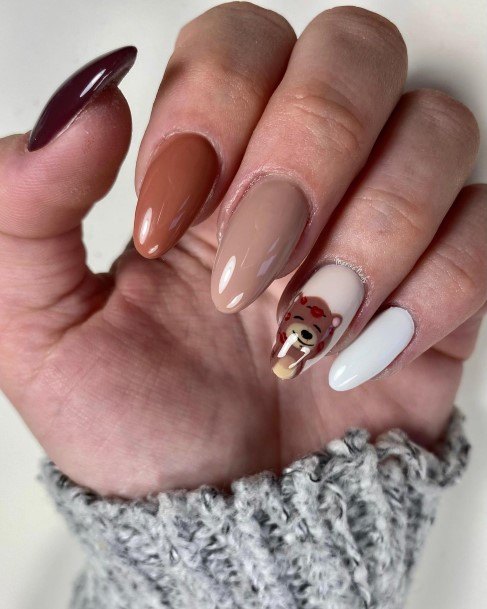 Adorable Chocolate Nail Designs For Women