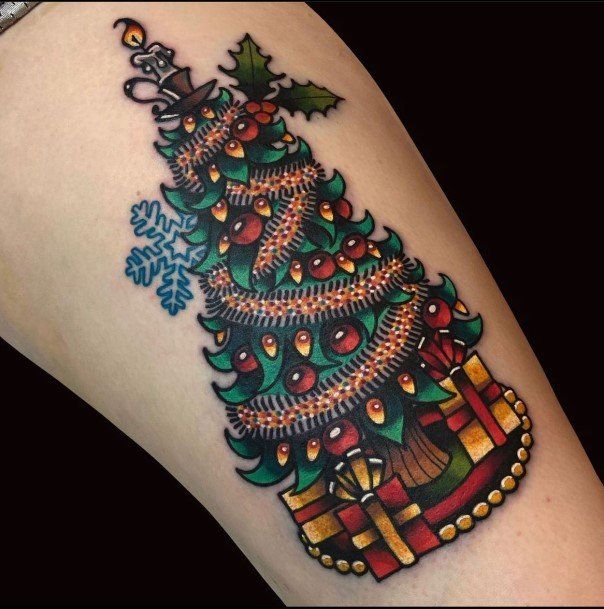 Buy Holiday Christmas Tree Outline Temporary Tattoo Online in India  Etsy