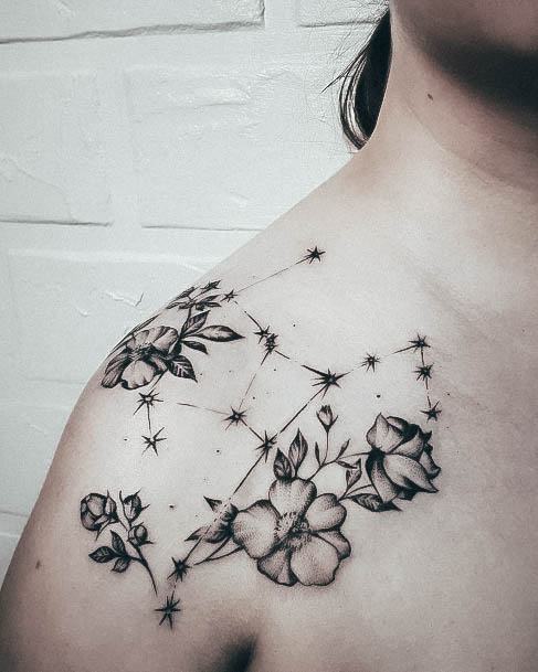 Adorable Constellation Tattoo Designs For Women