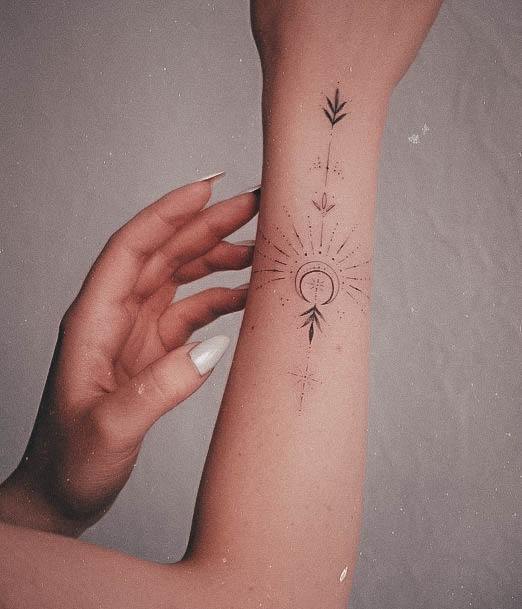 Adorable Cresent Moon Tattoo Designs For Women