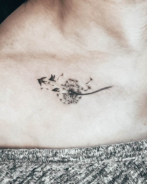 Adorable Dandelion Tattoo Designs For Women