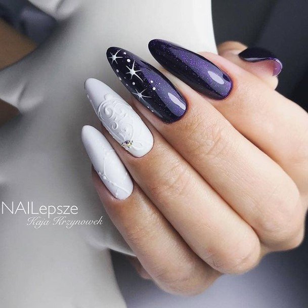 Adorable Dark Nail Designs For Women