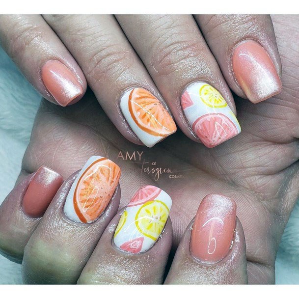 Adorable Delicious Citrus Nail Inspiration For Women