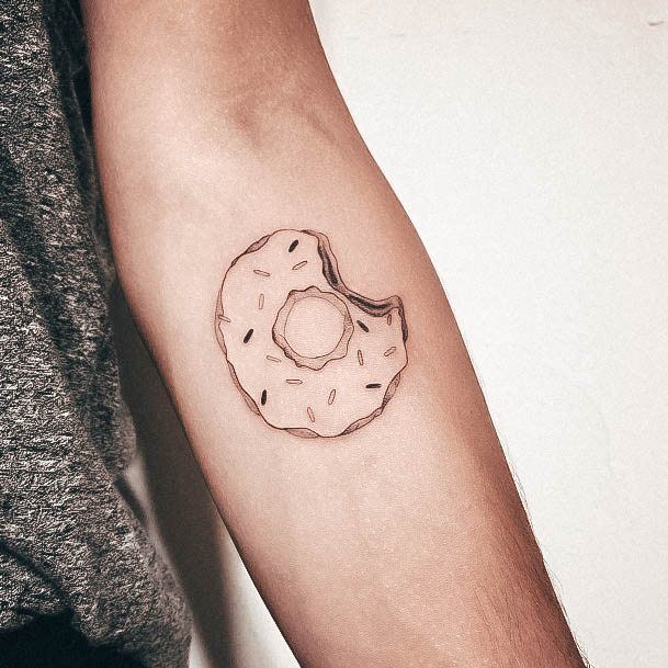 Adorable Donut Tattoo Designs For Women