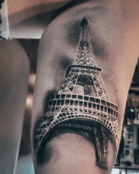 Football with Eiffel Tower Best Tattoo Designs for Men  Ace Tattooz