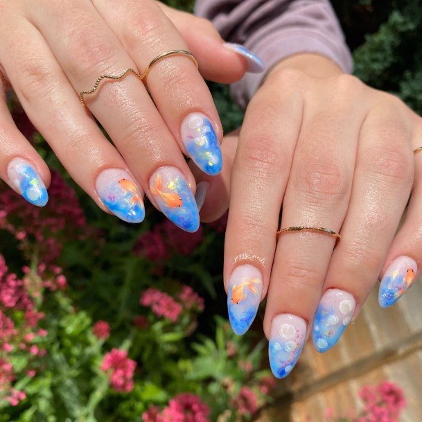 Adorable Fish Nail Designs For Women