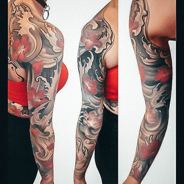 Adorable Full Sleeve Tattoo Designs For Women