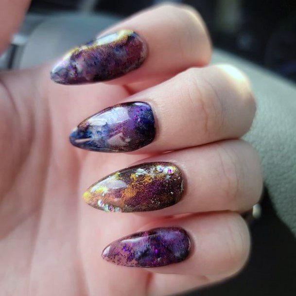 Adorable Galaxy Nail Designs For Women