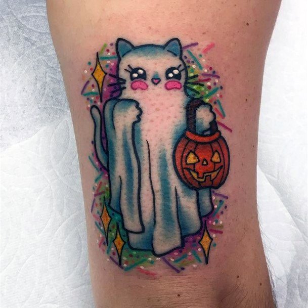 Adorable Ghost Tattoo Designs For Women