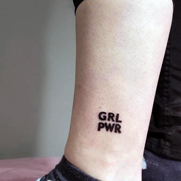 Adorable Girl Power Tattoo Designs For Women